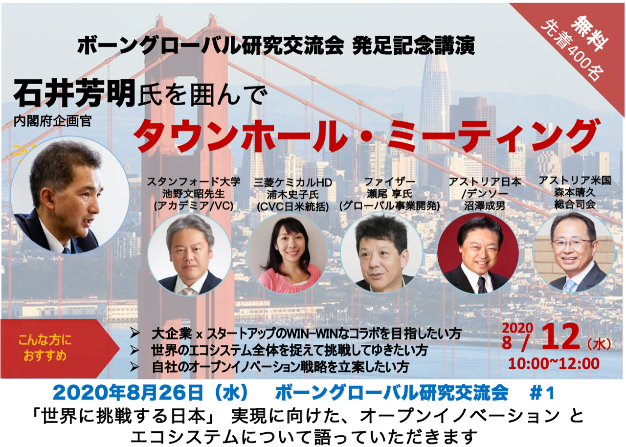 「世界に挑戦する日本」実現に向けたオープンイノベーションとエコシステムについて語る：ボーングローバル研究交流会#1
