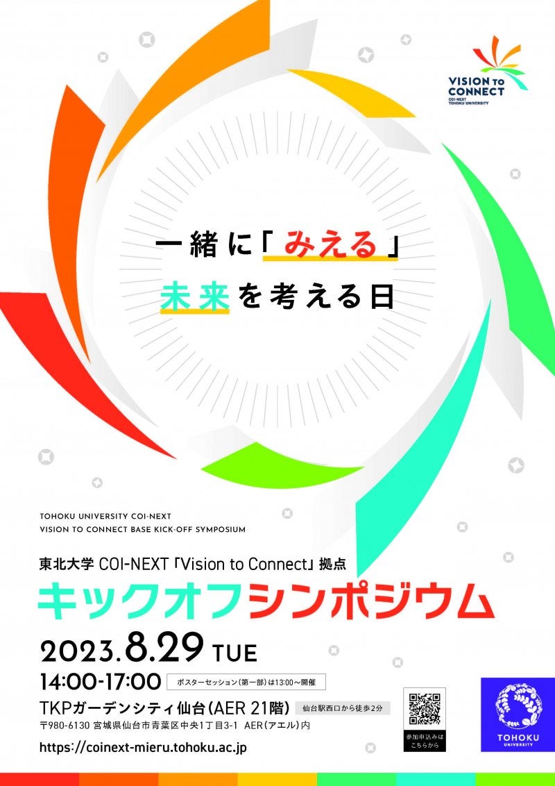 東北大学 COI-NEXT 「Vision to Connect」 拠点　キックオフシンポジウム