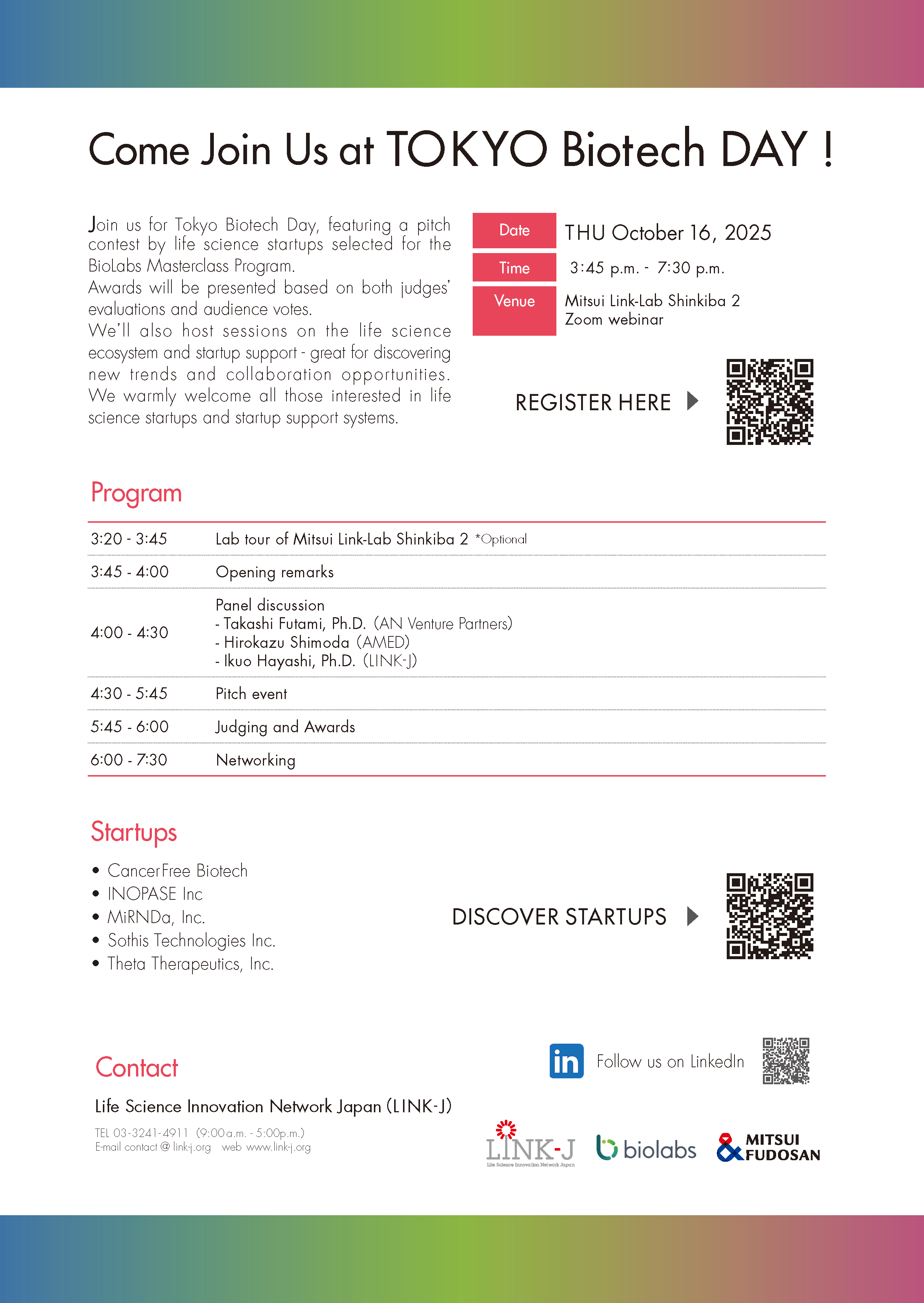 TOKYO Biotech DAY by TIB CATAPULT/LINK-BioBAY TOKYO